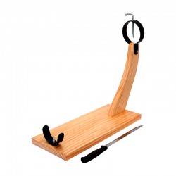 Jamonero fijo curvado con cuchillo