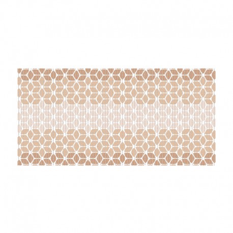 Alfombra antideslizante de PVC marrón/blanco Mirage