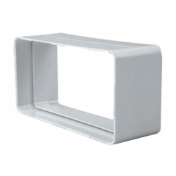 Empalme rectangular plano PVC 110x55mm