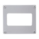 Remate de pared rectangular PVC 110x55mm