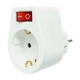 Adaptador Schuko 2P 16A c/interruptor