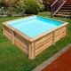 Piscina cuadrada de madera City Sunbay Gre