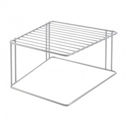 Estante rinconera de metal para vajilla 25x25x15cm