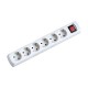 Base Schuko 6t. + interruptor s/cable