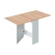 Mesa auxiliar con alas abatibles blanco/roble Fly