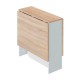 Mesa auxiliar con alas abatibles blanco/roble Fly