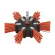 Cepillo abanico alambre nylon 100mm 1/4"
