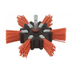 Cepillo abanico alambre nylon 100mm 1/4"