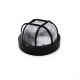 Aplique estanco redondo negro IP44 E27
