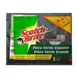 Estropajos fibra verde Scotch Brite 3 ud