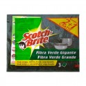Estropajos fibra verde Scotch Brite 3 ud