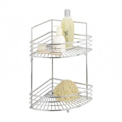 Cestillo rinconera cromo 2E 32x22x37cm