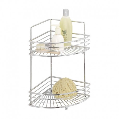 Cestillo rinconera cromo 2E 32x22x37cm