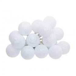 Guinalda de 16 luces LED de algodón blancas 3,5x240cm 2xAA