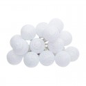 Guinalda de 16 luces LED de algodón blancas 3,5x240cm 2xAA