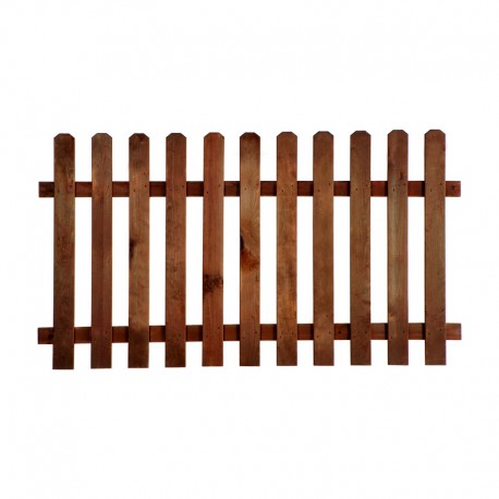 Valla de madera de pino marrón Mustang