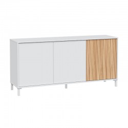 Aparador de 3 puertas melamina blanco artik/natural Ethna