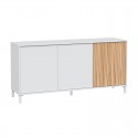 Aparador de 3 puertas melamina blanco artik/natural Ethna