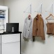 Perchero de pared plegable blanco
