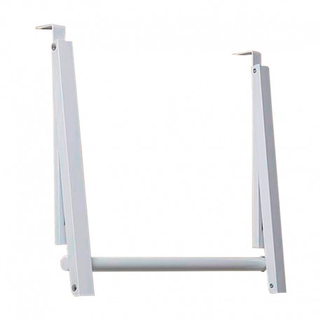 Perchero de puerta plegable doble blanco