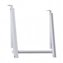Perchero de puerta plegable doble blanco