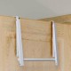 Perchero de puerta plegable doble blanco