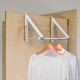 Perchero de puerta plegable doble blanco