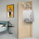 Perchero de puerta plegable doble blanco