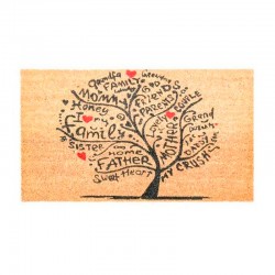 Felpudo fibra coco natural Árbol 40x60cm