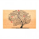 Felpudo fibra coco natural Árbol 40x60cm