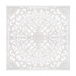 Cuadro tallado de madera blanco
