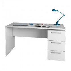 Mesa de despacho blanca 3 cajones Theon