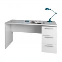 Mesa de despacho blanca 3 cajones Theon