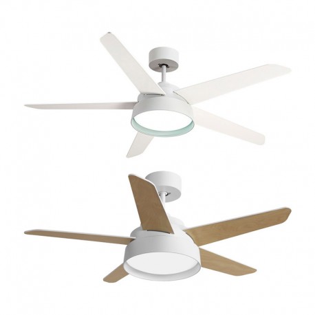 Ventilador de techo DC con luz led + mando reversible Ø132cm Lebeche