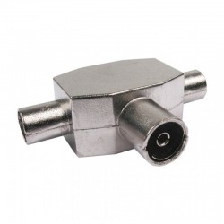 Conector antena triple T blindado 1H/2M