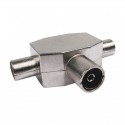 Conector antena triple T blindado 1H/2M