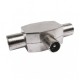 Conector antena triple T blindado 1M/2H