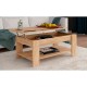 Mesa de centro elevable c/cristal Agueda