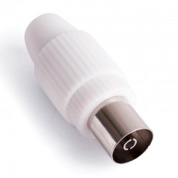 Conector de antena TV recto hembra