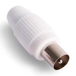 Conector de antena TV recto macho