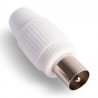 Conector de antena TV recto macho