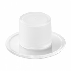 Tope cilíndrico adhesivo transparente para puerta 40x20mm 2uds.