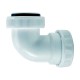Codo orientable de PVC blanco 1 1/2"x40mm
