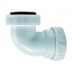 Codo orientable de PVC blanco 1 1/2"x40mm