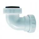 Codo orientable de PVC blanco 1 1/2"x40mm