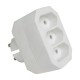 Adaptador 3 tomas bipolar para bases TT