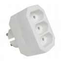 Adaptador 3 tomas bipolar para bases TT