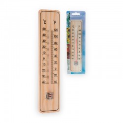 Termómetro de madera para interior y exterior 22cm