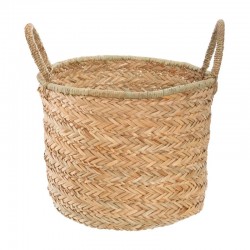 Cesta de almacenamiento de caña natural
