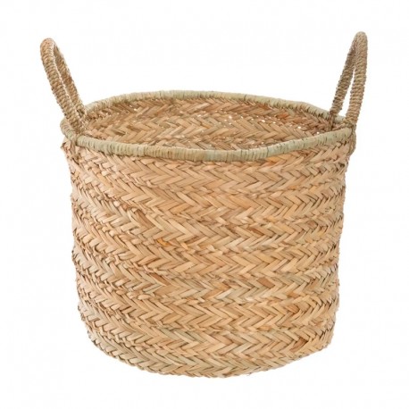 Cesta de almacenamiento de caña natural